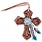 Showman Leather Saddle Charm -  Cross with Turquoise Feather