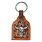 Showman Key Chain - Cow Tag Fob with Tooled Cow Skull