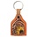 Showman Key Chain - Cow Tag Fob with Tooled Sunflower