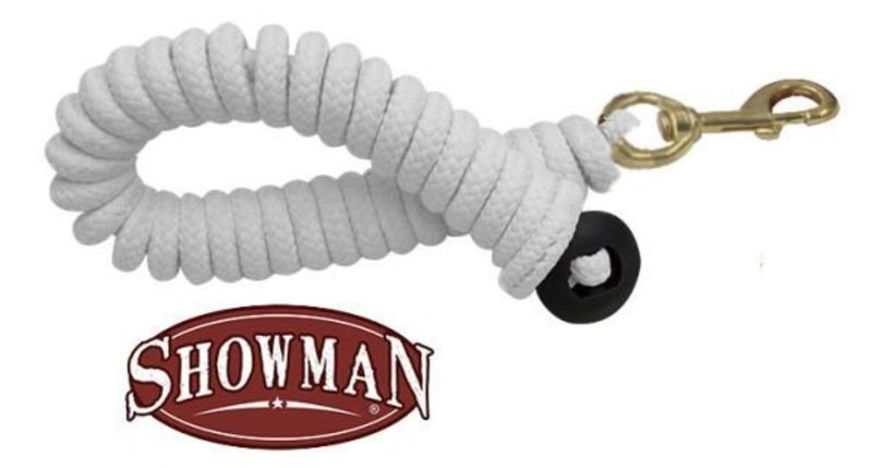 Showman Showman 25' Soft Cotton Lunge Line with Brass Snap, Rubber Hand Stopper