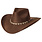 WEX Suede Like Pinch Front Hat - Brown