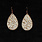 Earrings - Leather Teardrop Stamped Floral