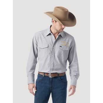 Wrangler Logo Long Sleeve Shirt - Gass Horse Supply & Western Wear