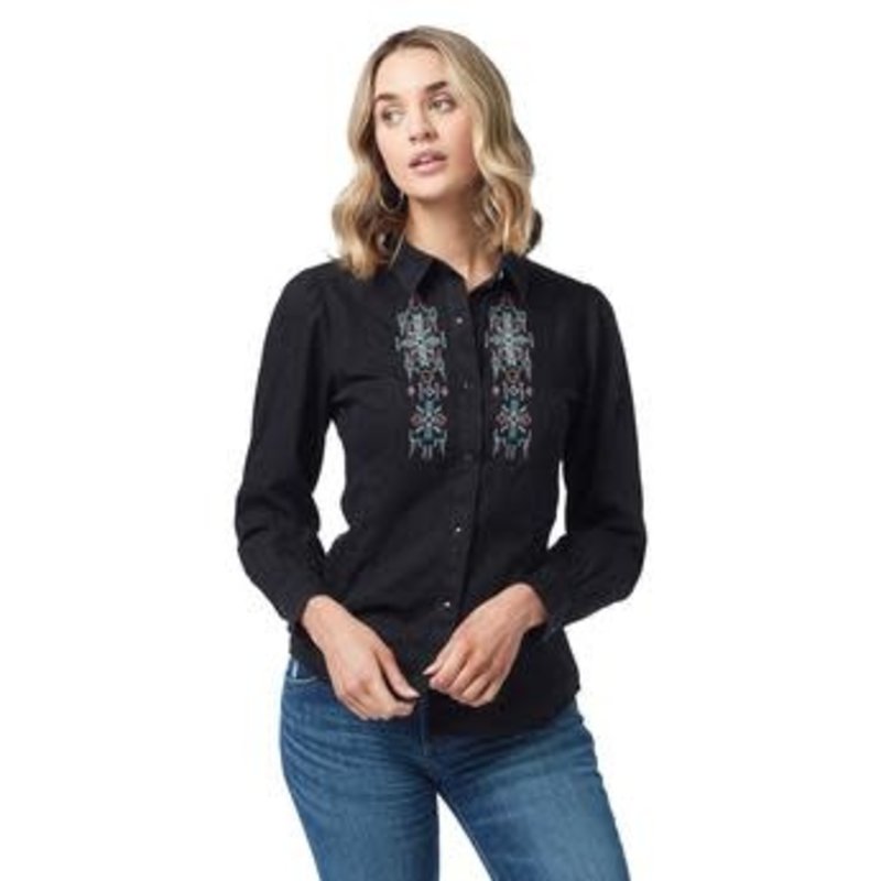 Wrangler Women's Wrangler Retro Punchy Shirt - Black Denim