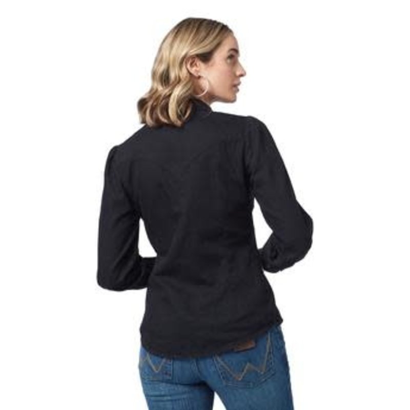 Women's Wrangler Retro Punchy Shirt - Black Denim - Gass Horse