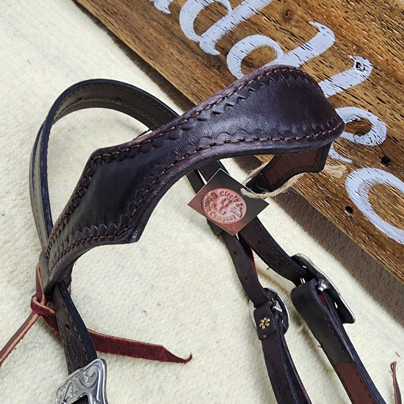 Circle L Circle L Harness Leather Headstall w/Jeremiah Watts Buckles- Horse Size