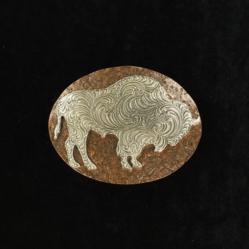 Nocona Belt Buckle - Silver Buffalo