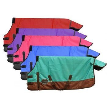 Showman Showman Pony/Yearling 56"-62" 1200D Turnout Heavy Blanket Teal/Brown