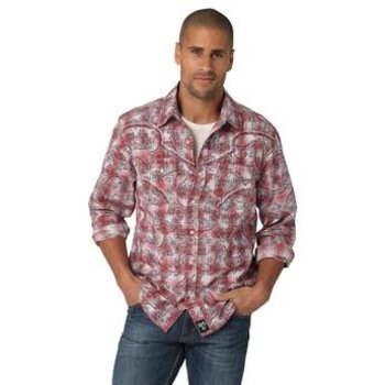 Wrangler Men's Wrangler Rock 47® Long Sleeve Shirt - Red