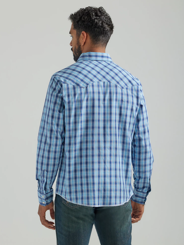 Wrangler Wrangler® Fashion Snap Long Sleeve Shirt - Navy