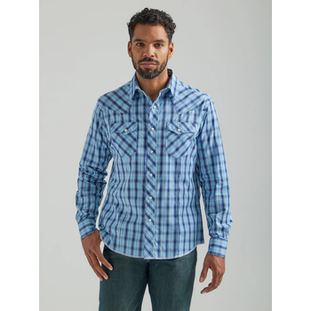 Wrangler Wrangler® Fashion Snap Long Sleeve Shirt - Navy