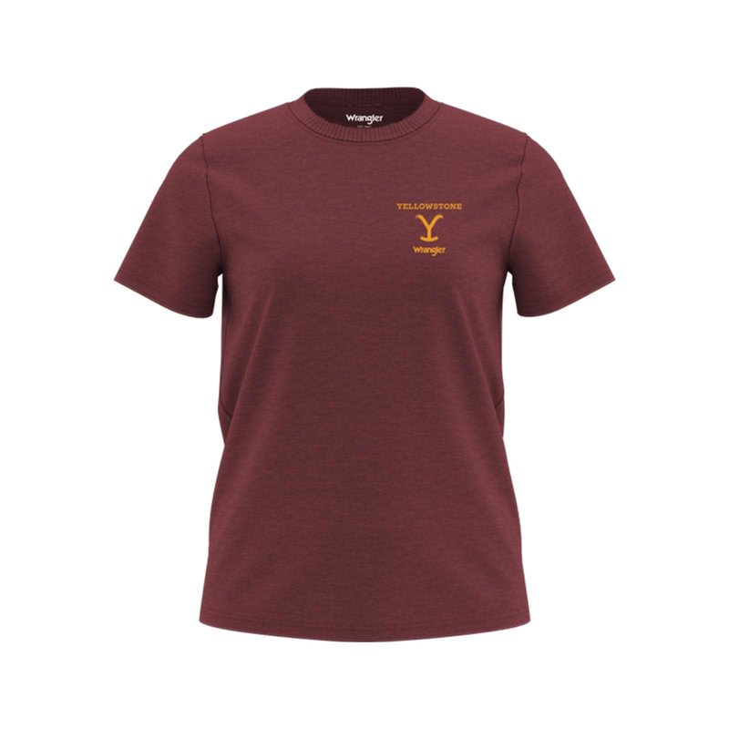 Wrangler Women's Wrangler® Yellowstone T-Shirt - Graphic Slim Fit - Burgundy Heather