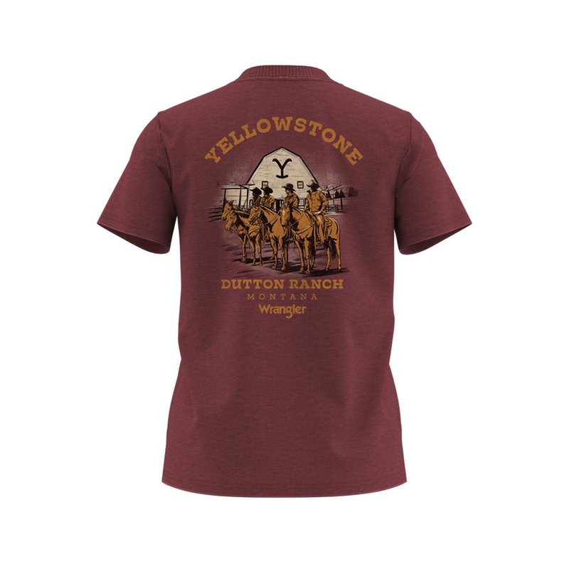 Wrangler Women's Wrangler® Yellowstone T-Shirt - Graphic Slim Fit - Burgundy Heather