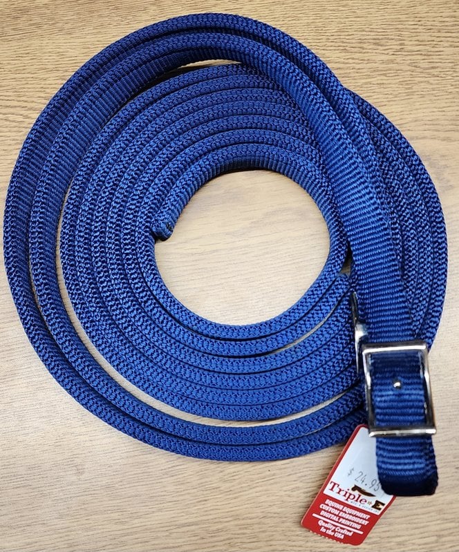 Triple E Nylon Split Reins 3/4" x 7'