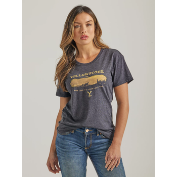 Wrangler Women's Wrangler® Yellowstone T-Shirt - Graphic  Boyfriend Fit - Caviar Heather