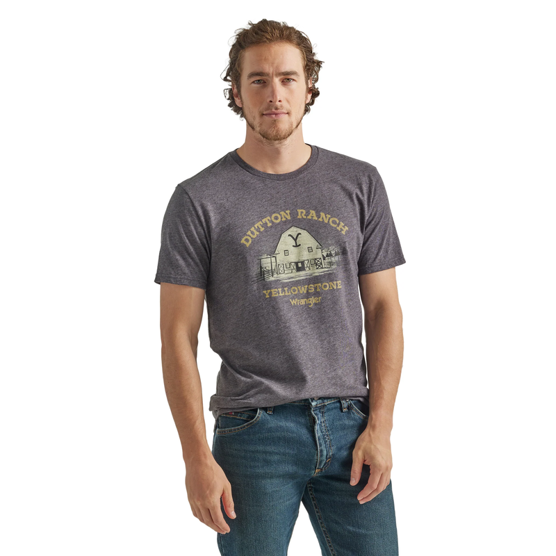 Wrangler Wrangler® Yellowstone Graphic Short Sleeve T-Shirt - Charcoal Heather