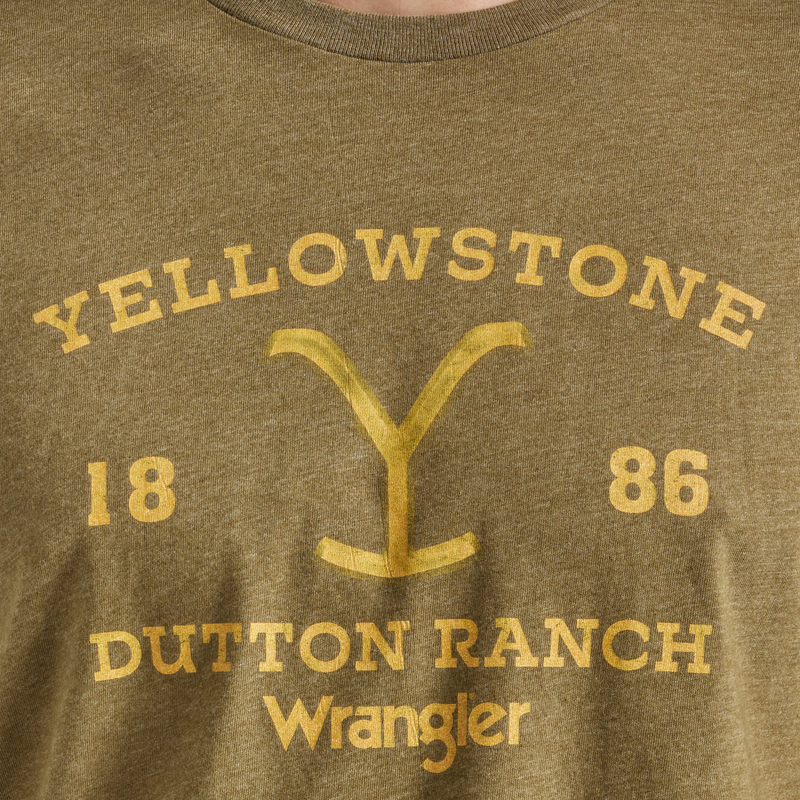 Wrangler Men's Wrangler® Yellowstone Graphic Short Sleeve T-Shirt - Burnt Olive Heather