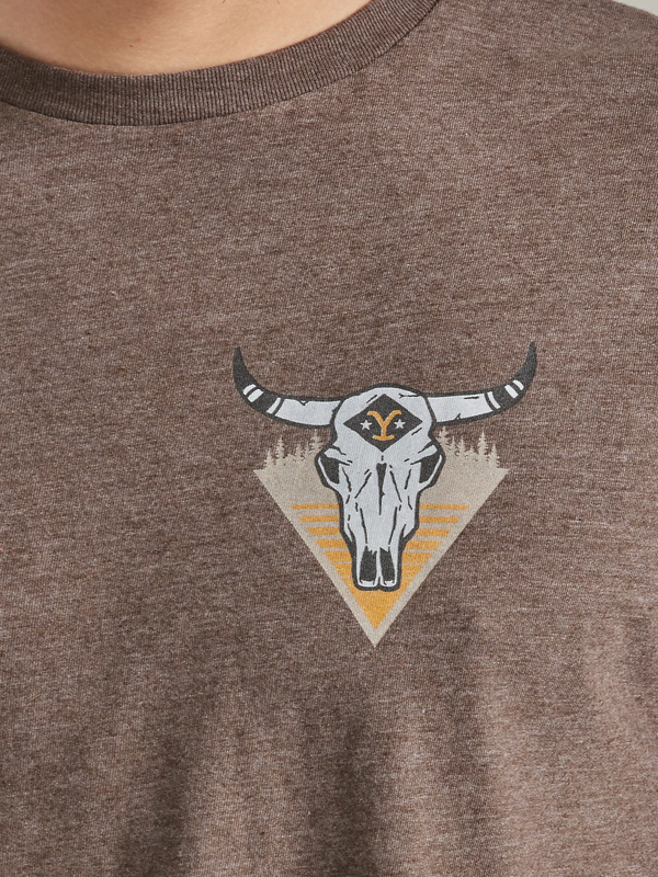 Wrangler Men's Wrangler® Yellowstone Graphic Short Sleeve T-Shirt - Brown Heather