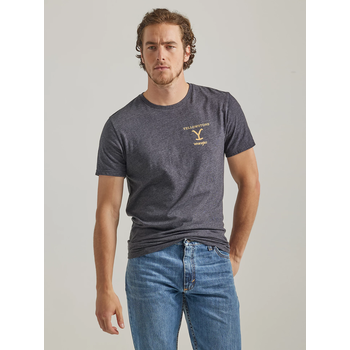 Wrangler Men's Wrangler Yellowstone SS T-Shirt - Caviar Heather