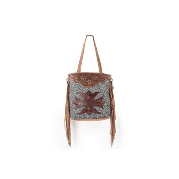 Handbag - Tooled with Fringe