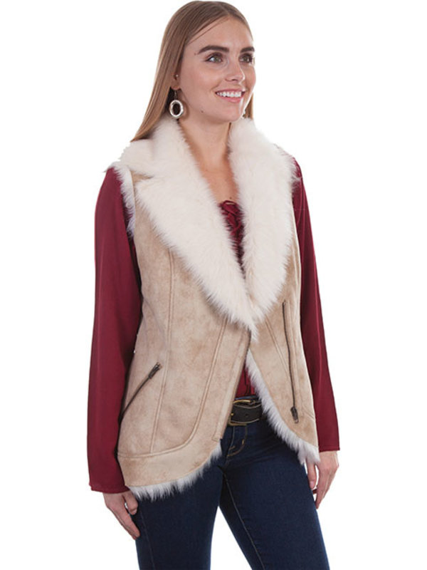 Scully Leather Women's Scully Faux Fur Vest - Large
