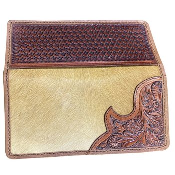 Men's Leather Wallet with Hair On