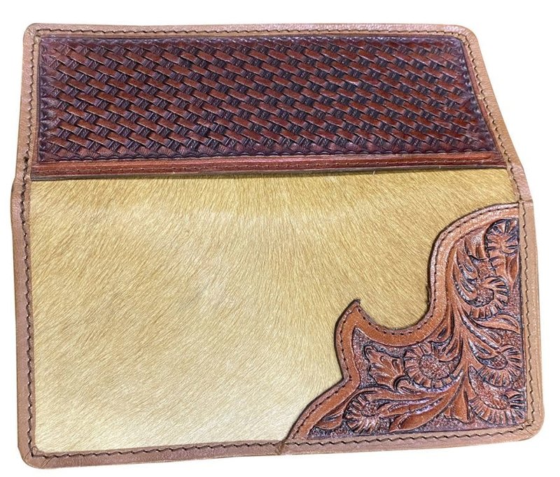 Men's Leather Wallet with Hair On