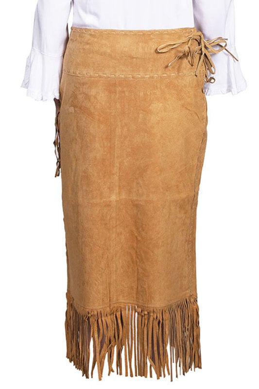 Scully Leather Women's Scully Suede Fringe Skirt - Old Rust