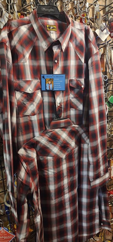 Wyoming Traders Men's Wyoming Traders Plaid Shirt - Burgundy/White