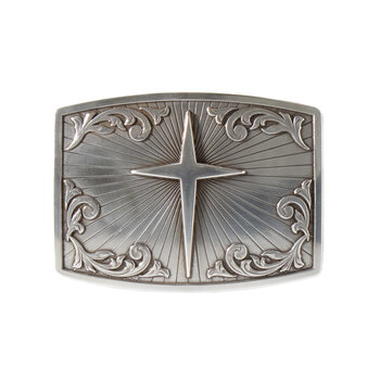 Nocona Belt Buckle - Starburst Floral Cross