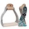 Showman Twisted Angled Aluminum Western Stirrups with Teal Aztec