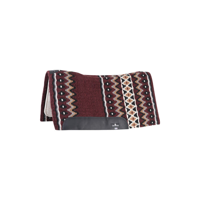 Classic Equine ESP Contour Saddle Pad 34 x 38 - 3/4 Burgundy/Navy - Gass  Horse Supply & Western Wear