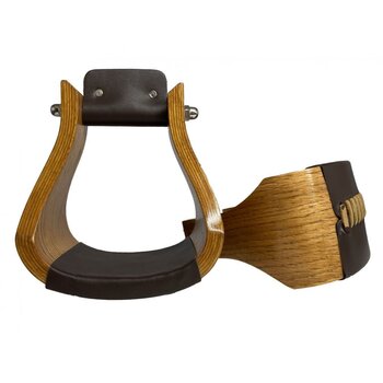 Showman Wide Wooden Stirrups (SOLD IN PAIRS)