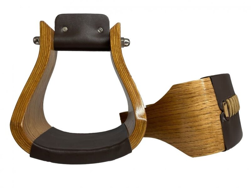 Showman Wide Wooden Stirrups (SOLD IN PAIRS)