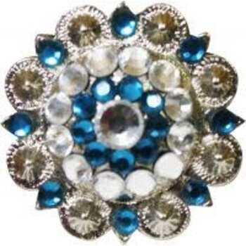 Showman Silver Berry Concho with Rhinestones (SOLD IN PAIRS)