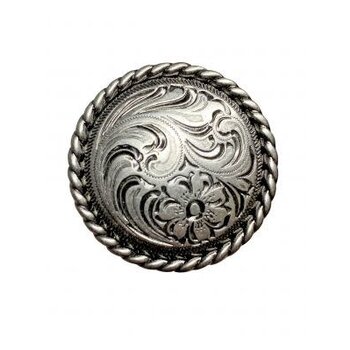 Showman Silver Engraved Concho - 1" (Sold in Pairs)