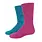 Wrangler Girl's Wrangler Boot Sock (Teal/Pink) - 2PK