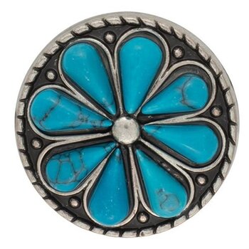 Weaver Turquoise Flower Concho - SOLD IN PAIRS