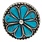 Weaver Turquoise Flower Concho - SOLD IN PAIRS