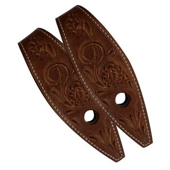 Showman Slobber Straps - Floral Tooled Leather