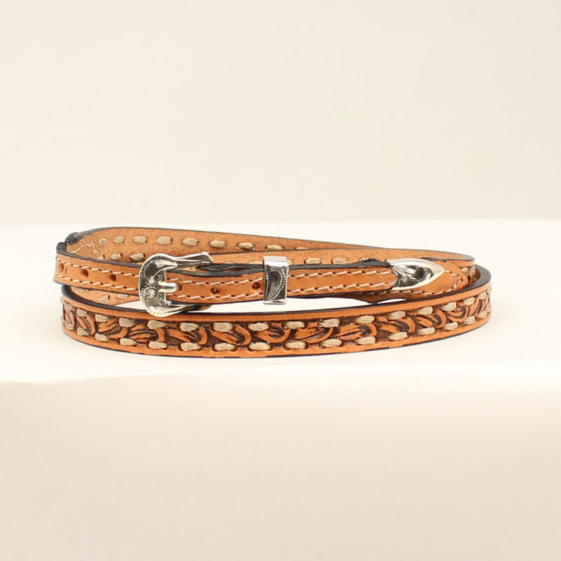 Hatband - Embossed with Ivory Laced Edges