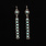 Earrings - Silver Bar with Turquoise Stones