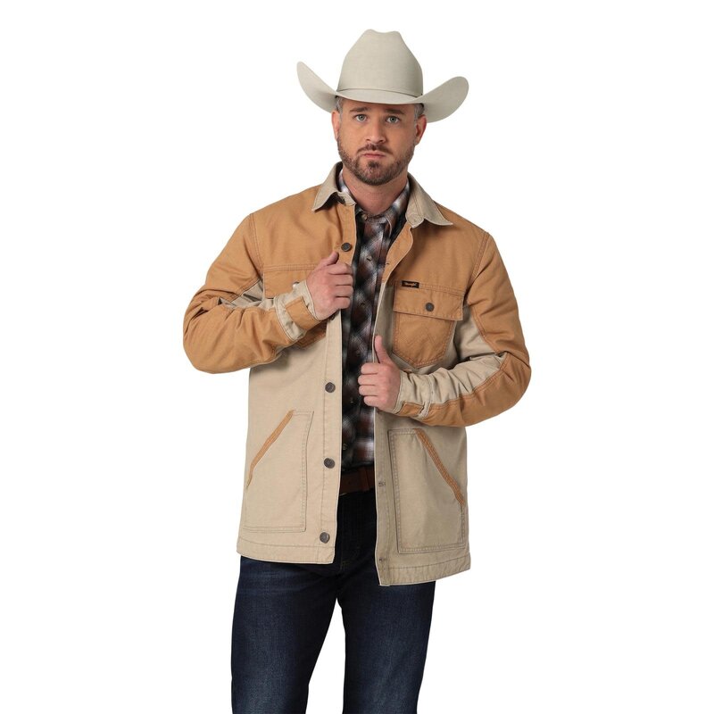 Wrangler Men's Wrangler Mixed Canvas Chore Coat