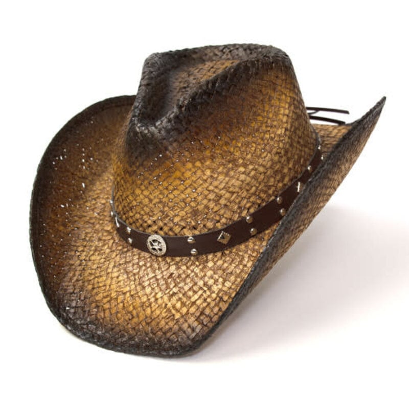 WEX WEX Pinch Front Straw Hat - Dark Brown