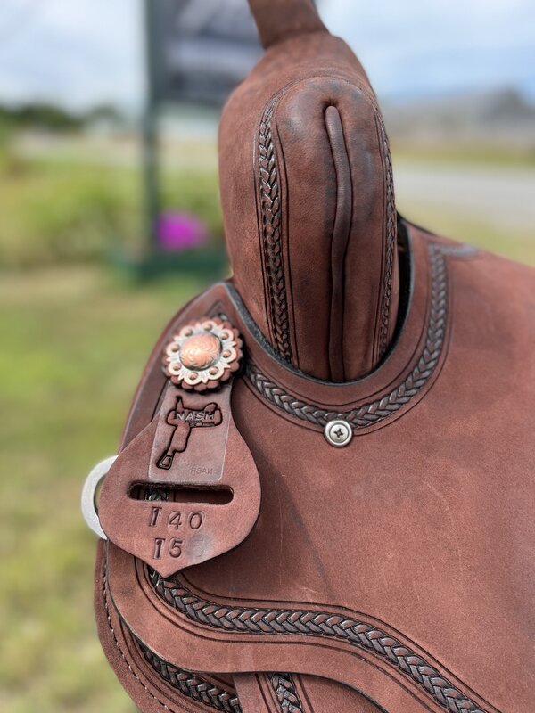 Nash Saddlery 15" Reg Gently Used Nash Barrel Saddle - Chocolate Oil