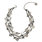 Chanour Jewelry Necklace - 3 Strand Handmade - Pewter