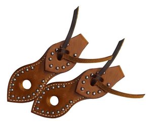 Showman Leather Slobber Straps w/ Copper Buckles