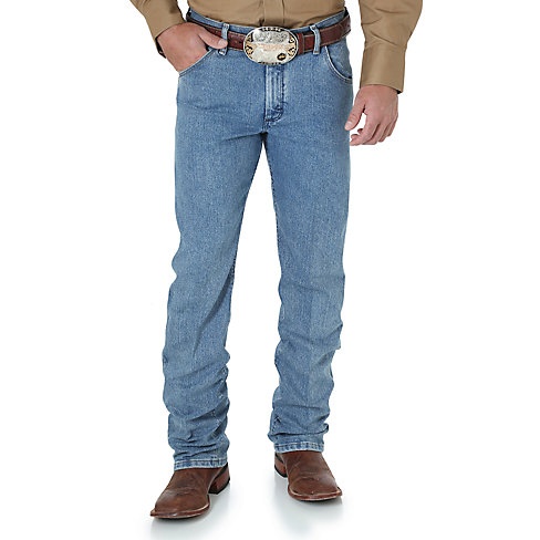 Men's Wrangler Premium Performance Advanced Comfort Cowboy Cut Regular Fit  Jeans - Stone Bleach