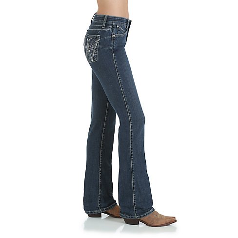 cowgirl ultimate booty wrangler cut jeans riding technology baby