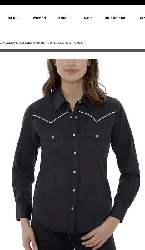 Ely and Walker Women's L/S Solid with Contrast  Piping Shirt